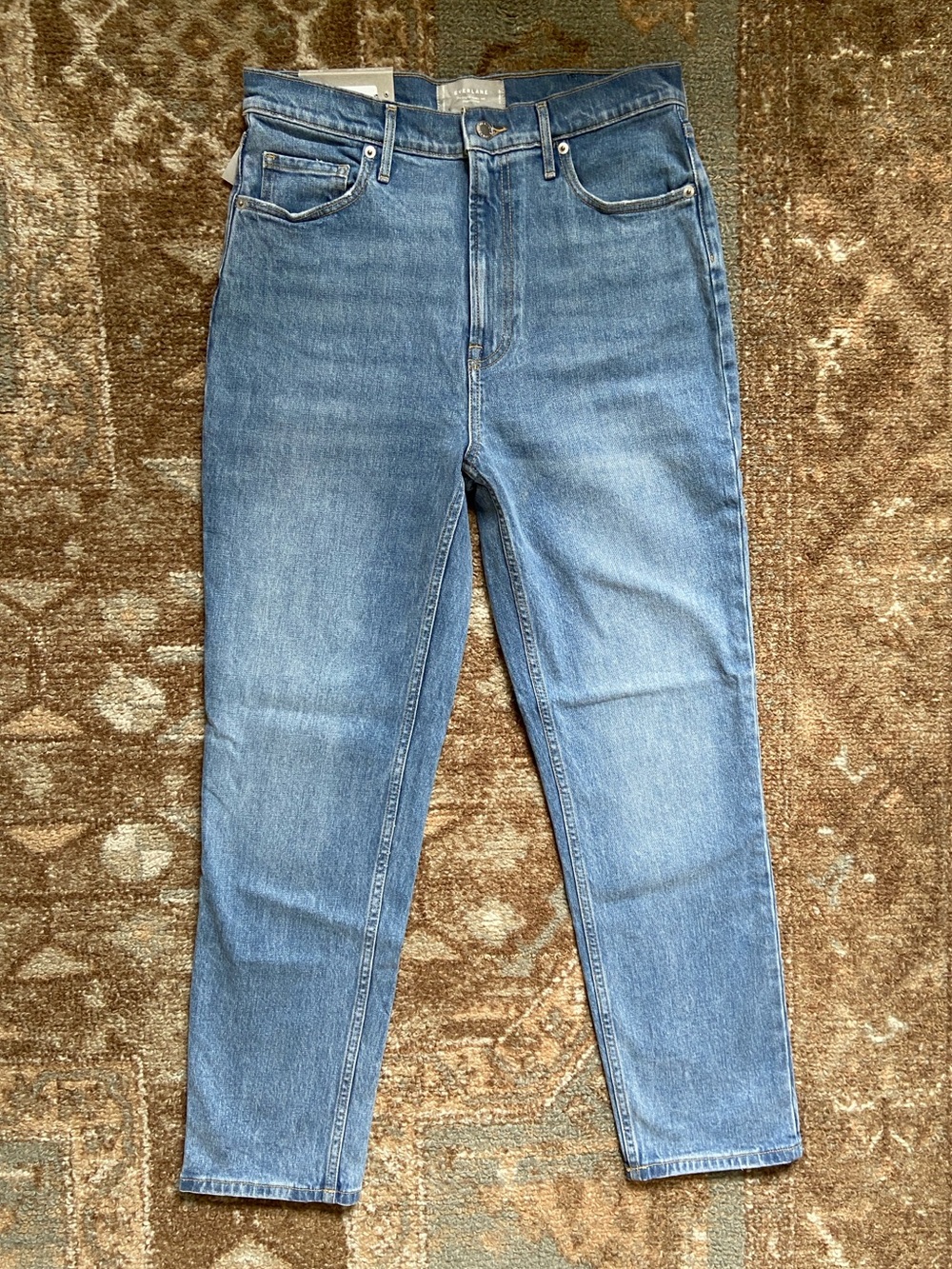 Everlane original cheeky jean High-Rise Straight  - Medium Blue Denim